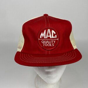 Vintage Mac Quality Tools Snapback Trucker Hat Cap Logo Patch Mesh Back Foam